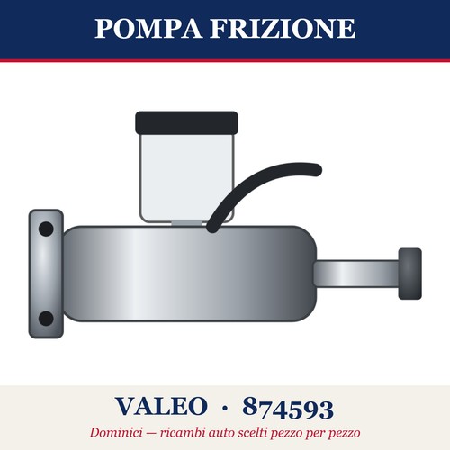 Pompa frizione valeo 874593 - frizione,